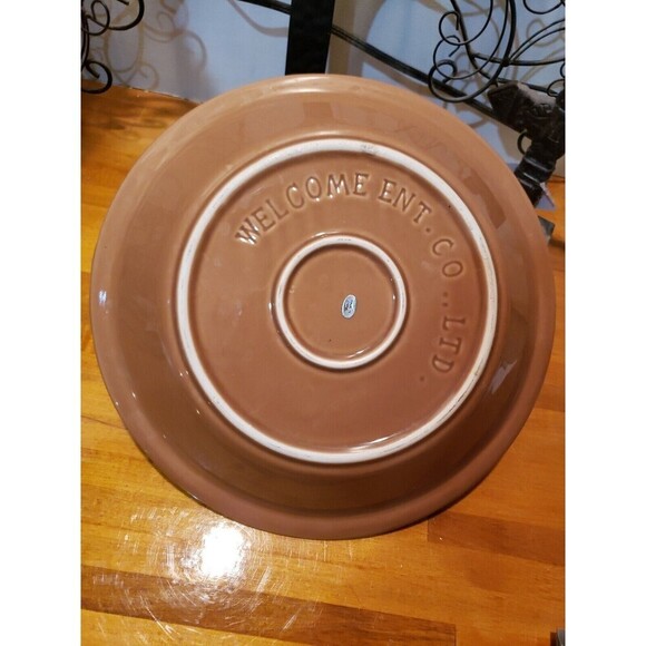 RED CHERRY 11" PIE DEEP DISH SERVER KEEPER w/ RECIPE WELCOME ENT CO EUC - Picture 7 of 7